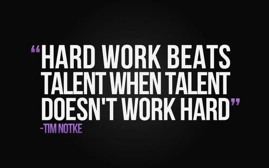 Runner Things #1045: Hard work beats talent when talent doesn't work hard.  - fb,fitness