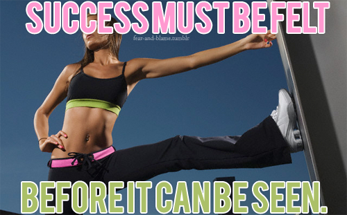 Runner Things #1433: Success must be felt, before it can be seen.