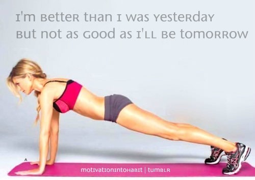 Runner Things #1496: I'm better than I was yesterday but not as good as I'll be tomorrow.