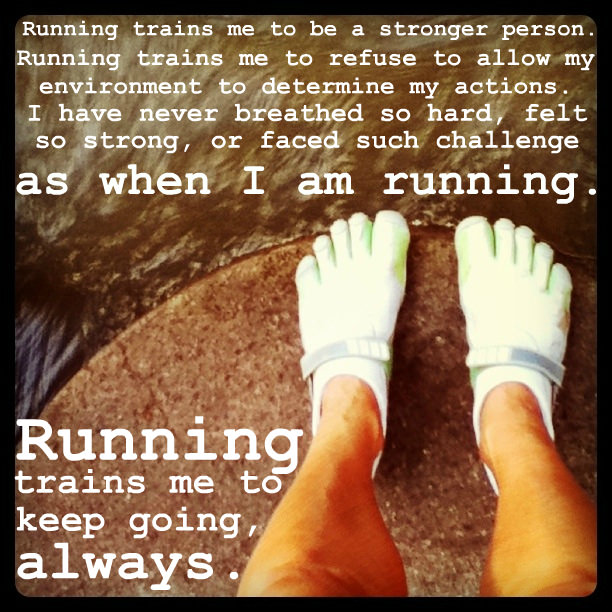 Runner Things #1525: Running trains me to keep going, always.