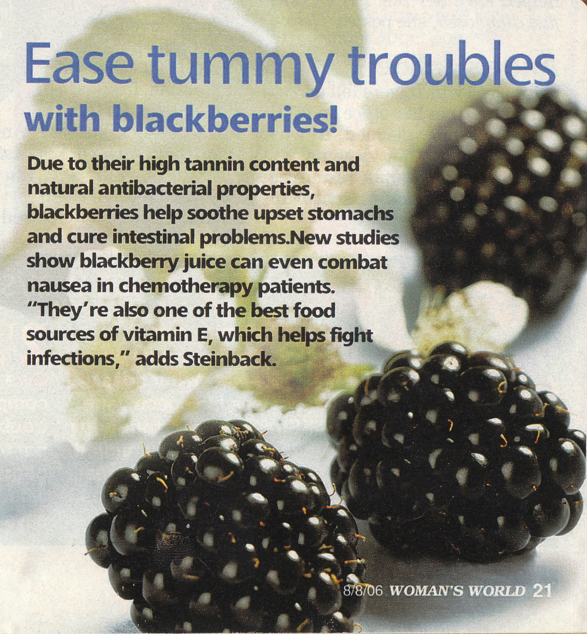 Runner Things #1660: Ease tummy troubles with blackberries!