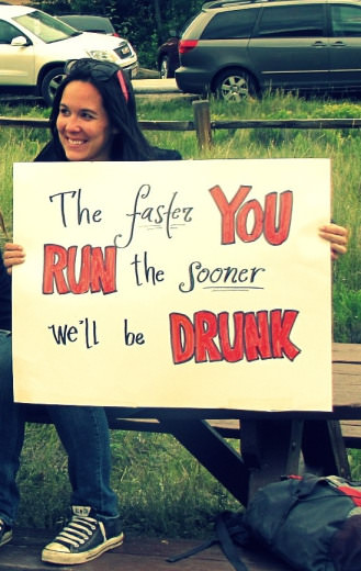 Runner Things #1665: The faster you run the sooner we'll be drunk.