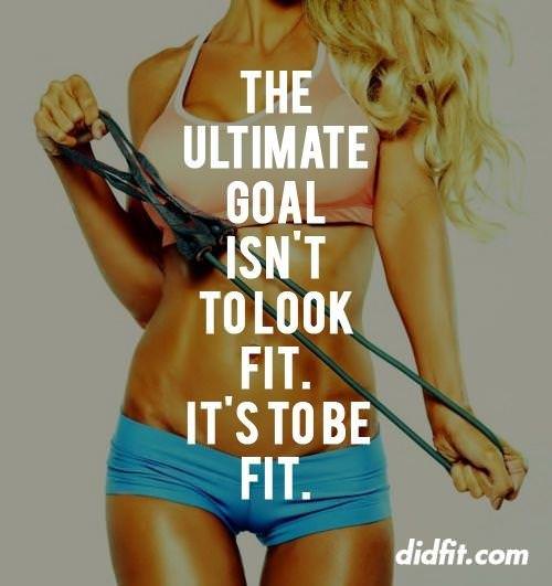 Runner Things #1694: The ultimate goal isn't to look fit. It's to be fit.