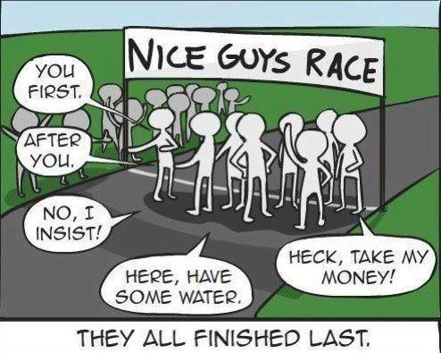 Runner Things #1726: Nice guys race. - fb,running-humor