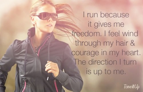 Runner Things #1744: I run because it gives me freedom. I feel wind through my hair &amp; courage in my heart. The direction I turn is up to me.