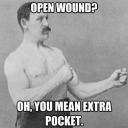 Runner Things #1775: Open wound? Oh, you mean extra pocket.