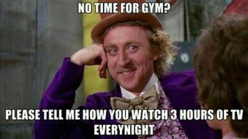 Runner Things #1923: No time for gym? Please tell me how you watch 3 hours of tv everynight.