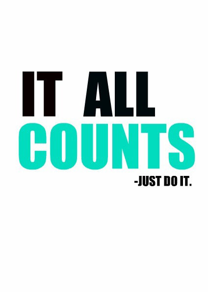 Runner Things #2047: It all counts. Just do it. - fb,fitness