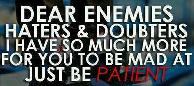 Runner Things #2065: Dear enemies, haters and doubters. I have so much more for you to be mad at. Just be patient. - fb,fitness