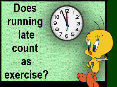 Runner Things #2115: Does running late count as exercise?