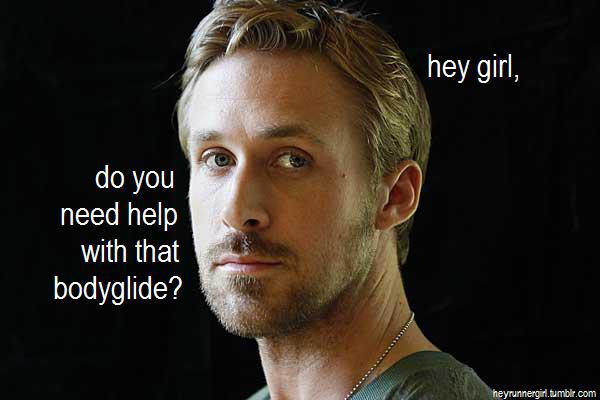 Runner Things #2133: Hey girl, do you need help with that bodyglide?