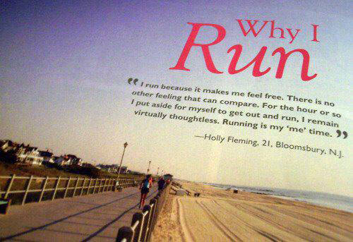 Runner Things #2207: Why I run. I run because it makes me feel free. There is no other feeling that can compare. For the hour or so I put aside for myself to get out and run, I remain virtually thoughtless. Running is my 'me' time. - Holly Fleming