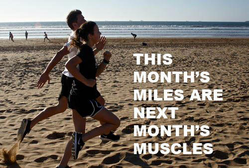 Runner Things #2335: This month's miles are next month's muscles. - fb,running