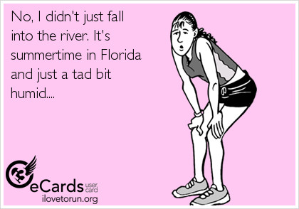 Runner Things #2361: No, I didn't just fall into the river. It's summertime in Florida and just a tad bit humid.