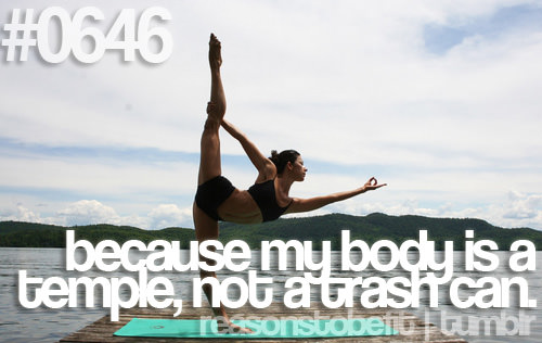 Runner Things #2491: Reasons to be fit #0646 Because my body is a temple, not a trash can.