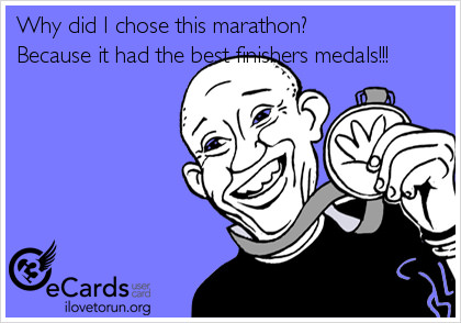 Runner Things #2582: Why did I chose this marathon? Because it had the best finisher's medals!