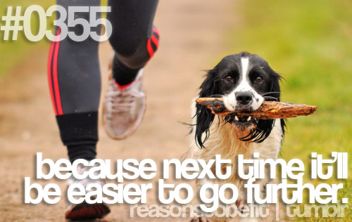 Runner Things #2678: Reasons to be fit #0355 Because next time it'll be easier to go further.