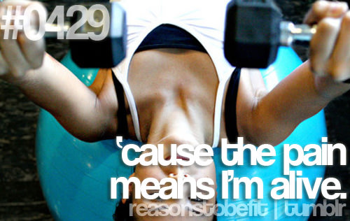 Runner Things #2682: Reasons to be fit #0429 'Cause the pain means I'm alive.