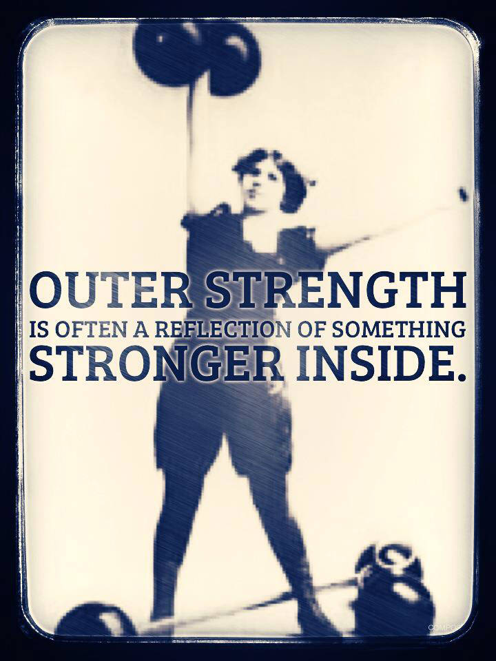 Runner Things #2774: Outer strength is often a reflection of something stronger inside. - fb,fitness