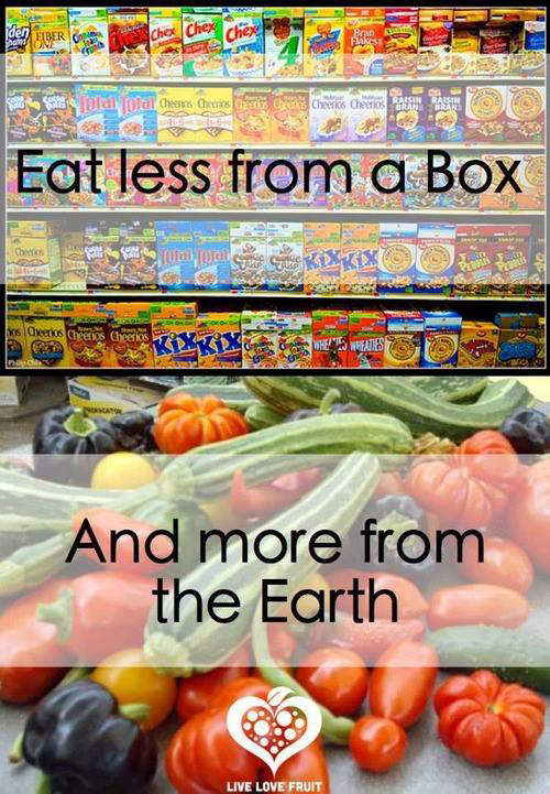 Runner Things #2804: Eat less from a box. And more from the Earth. - fb,nutrition