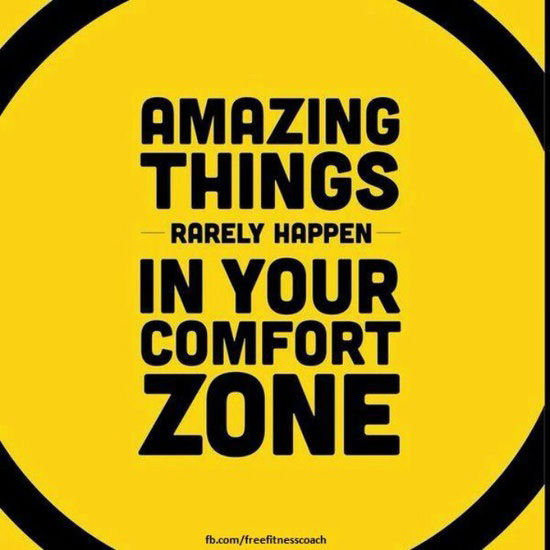 Runner Things #16: Amazing things rarely happen in your comfort zone. - fb,fitness