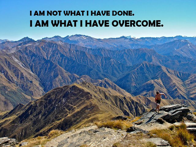 Runner Things #49: I am not what I have done. I am what I have overcome. - fb,running