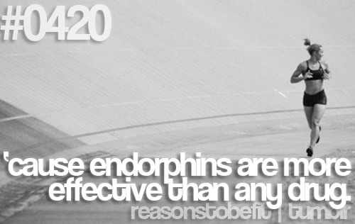 Runner Things #203: Reason to be fit #0420 'Cause endorphins are more effective than any drug.