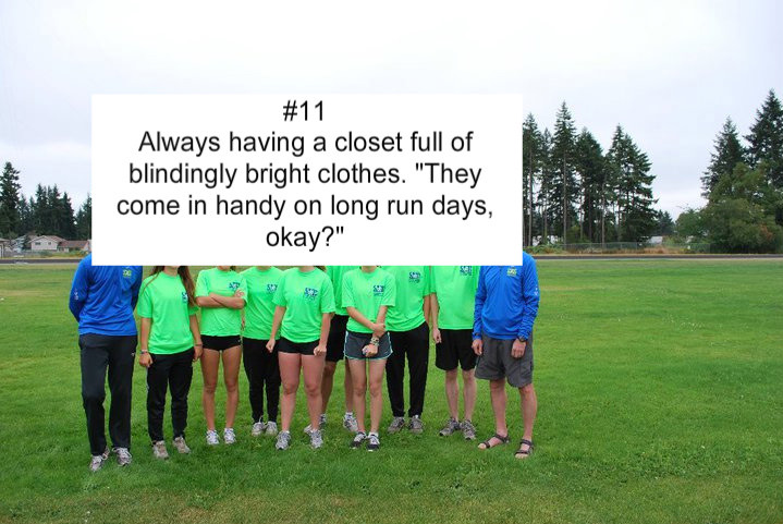 Runner Things #273: Always having a closet full of blindingly bright clothes. They come in handy on long run days, okay!