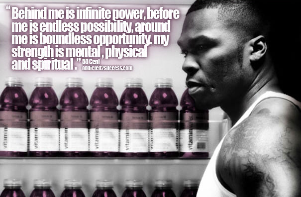 Runner Things #285: Behind me is infinite power, before me is endless possibility, around me is boundless opportunity. My strength is mental, physical and spiritual. - 50 Cent