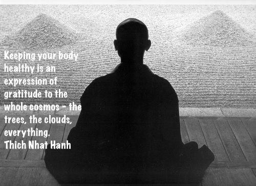 Runner Things #474: Keeping your body healthy is an expression of gratitude to the whole cosmos - the trees, the clouds, everything. Thich Nhat Hanh - Thich Nhat Hanh