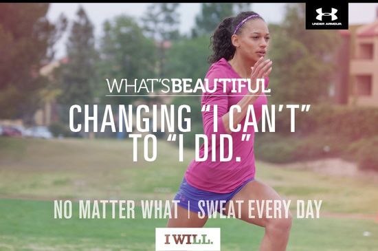 Runner Things #614: What's beautiful? Changing 'I can't' to 'I did.' No matter what, I sweat every day.