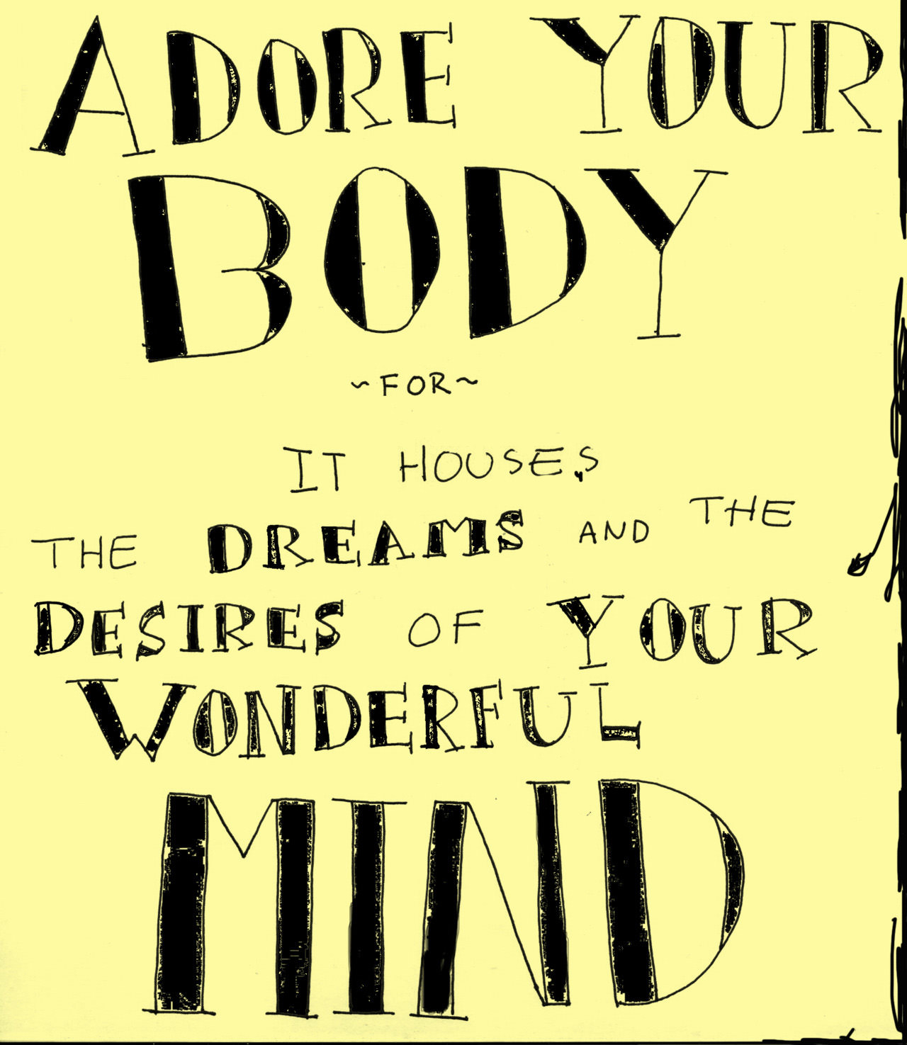 Runner Things #678: Adore your body for it houses the dreams and the desires of your wonderful mind. - fb,fitness