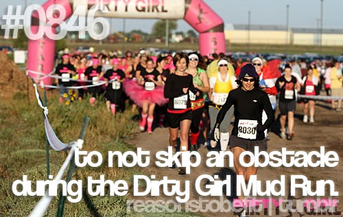 Runner Things #712: Reasons to be fit #0846 To not skip an obstacle during the Dirty Girl Mud Run