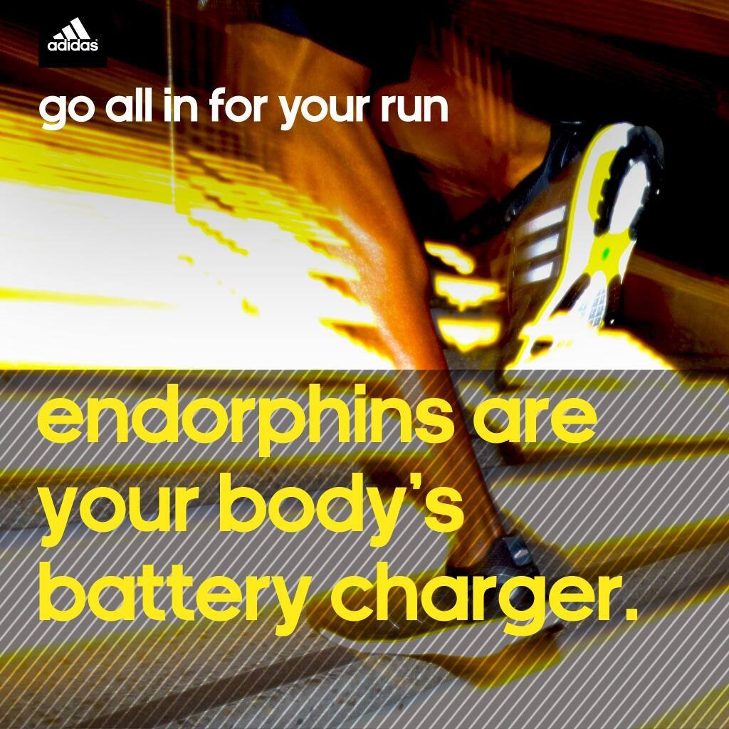 Runner Things #2: Endorphins are your body's battery charger.