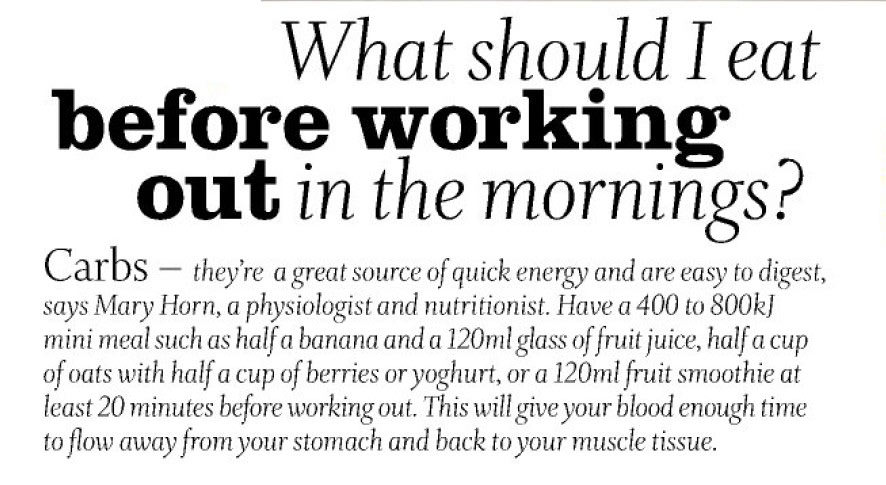 Fitness Stuff #210: What should I eat before working out in the mornings?