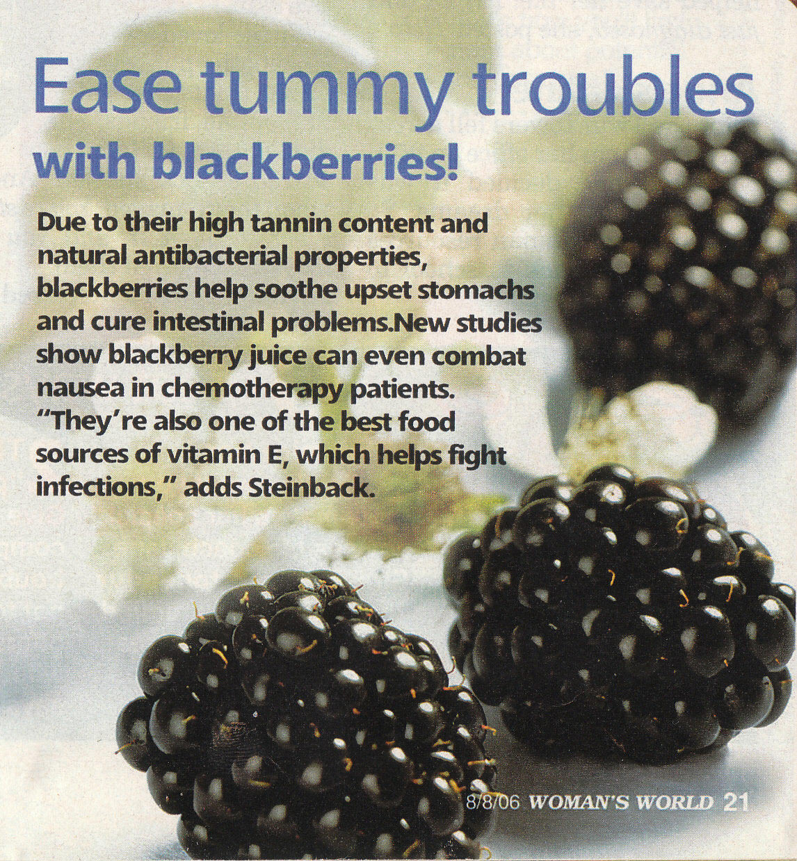 Fitness Stuff #211: Ease Tummy Troubles With Blackberries