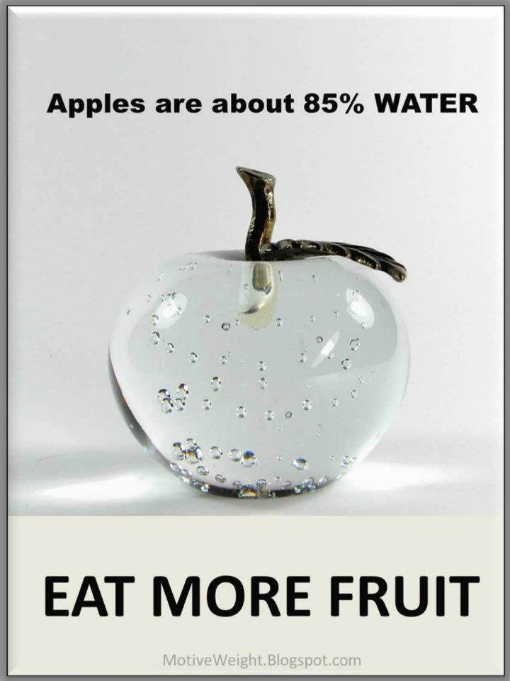 Fitness Stuff #322: Apples are about 85% water.