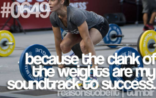 Fitness Stuff #330: Reasons to be fit: Because the clank of the weights are my soundtrack to success.