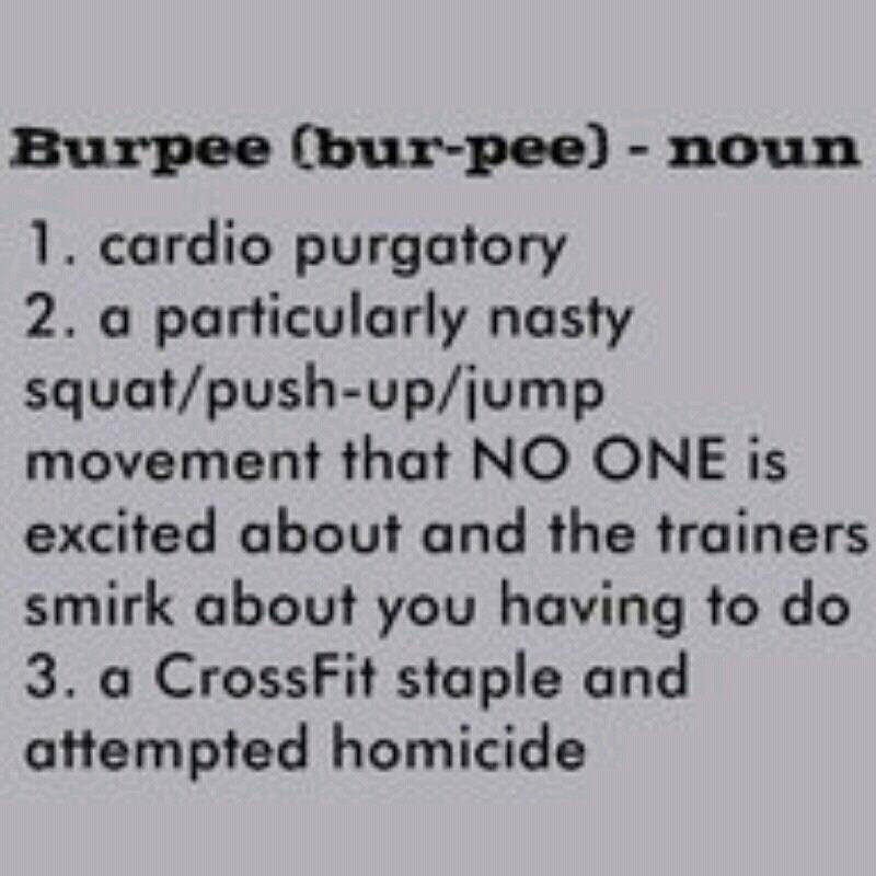 Fitness Stuff #356: Burpee - The Real Definition - fb,fitness-humor