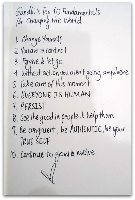 Fitness Stuff #365: Gandhi's Top 10 Fundamentals For Changing The World