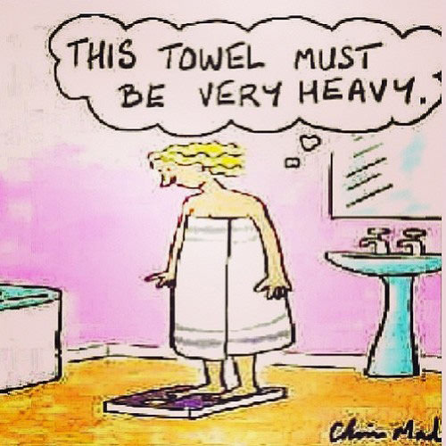 Fitness Stuff #439: This towel must be very heavy.